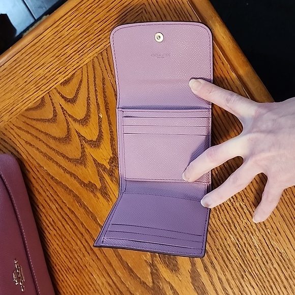 Coach Mini Sierra Silver Metallic Lilac Purse and Wallet Set - Picture 10 of 12